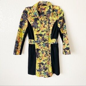 Authentic kenzo floral trench coat size small